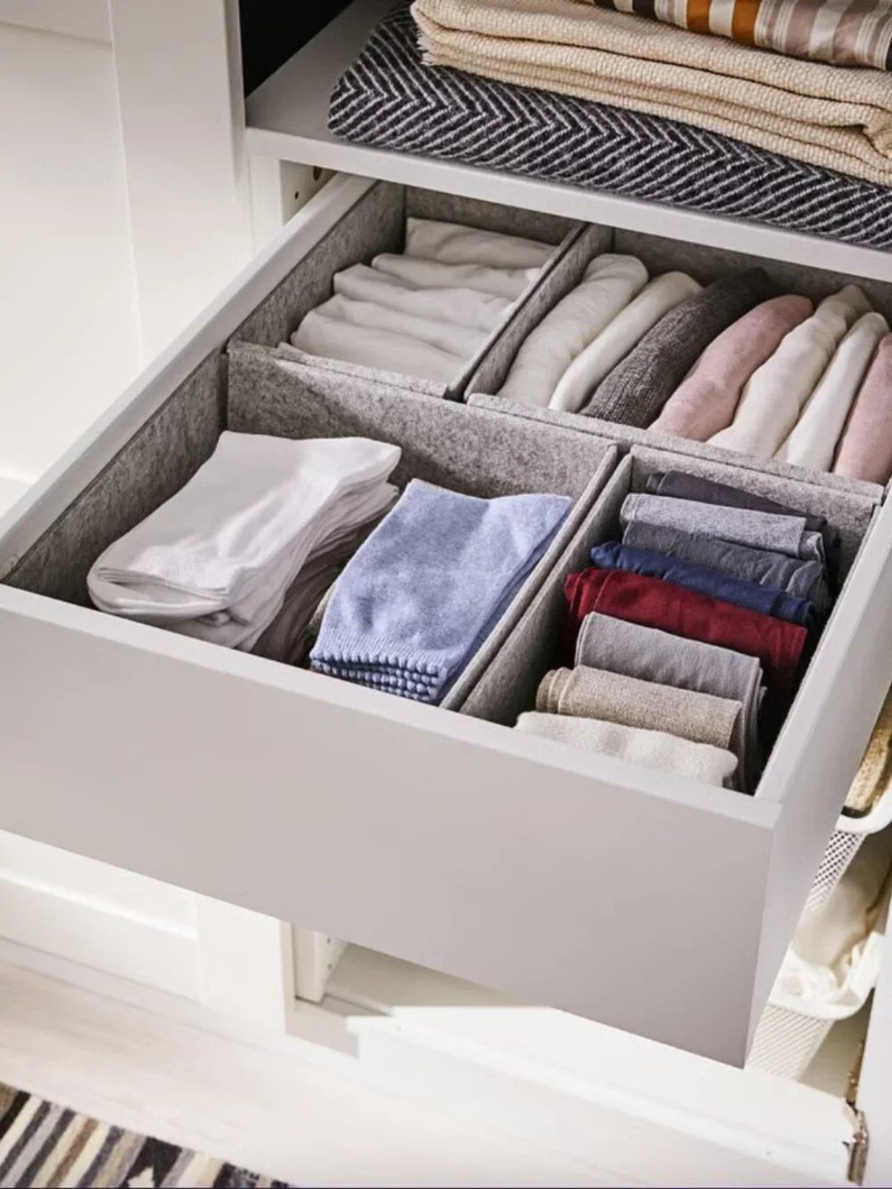 Set of 2 IKEA Komplement Felt Drawer Organizers